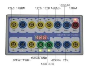 Planet Gates OBDII Protocol Detector Car OBD Break Out Box Breakout Tool OBD2 Pin Out BOX