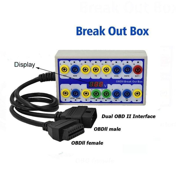Planet Gates OBDII Protocol Detector Car OBD Break Out Box Breakout Tool OBD2 Pin Out BOX