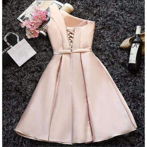 Planet Gates off shoulderburgundy / 2 Champagne Bridesmaid Dresses Pink Blue Short Satin Knee Length Party Prom Dresses robe de mariage Cheap Custom Made