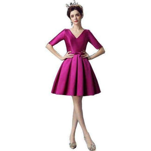 Planet Gates off shoulderburgundy / 2 Champagne Bridesmaid Dresses Pink Blue Short Satin Knee Length Party Prom Dresses robe de mariage Cheap Custom Made