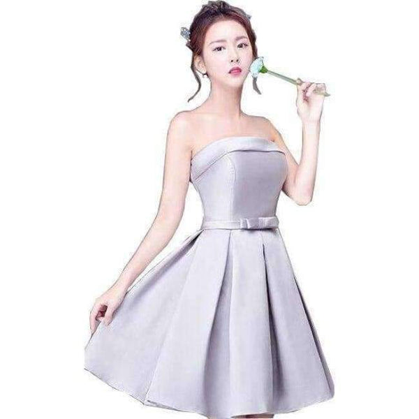 Planet Gates off shoulderburgundy / 2 Champagne Bridesmaid Dresses Pink Blue Short Satin Knee Length Party Prom Dresses robe de mariage Cheap Custom Made