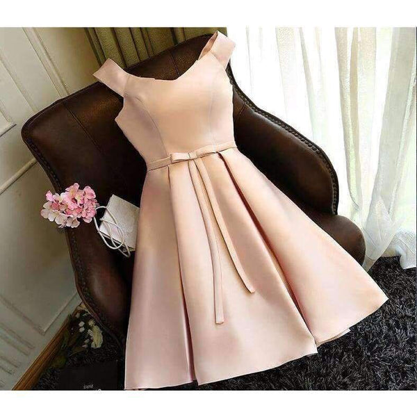 Planet Gates off shoulderburgundy / 2 Champagne Bridesmaid Dresses Pink Blue Short Satin Knee Length Party Prom Dresses robe de mariage Cheap Custom Made