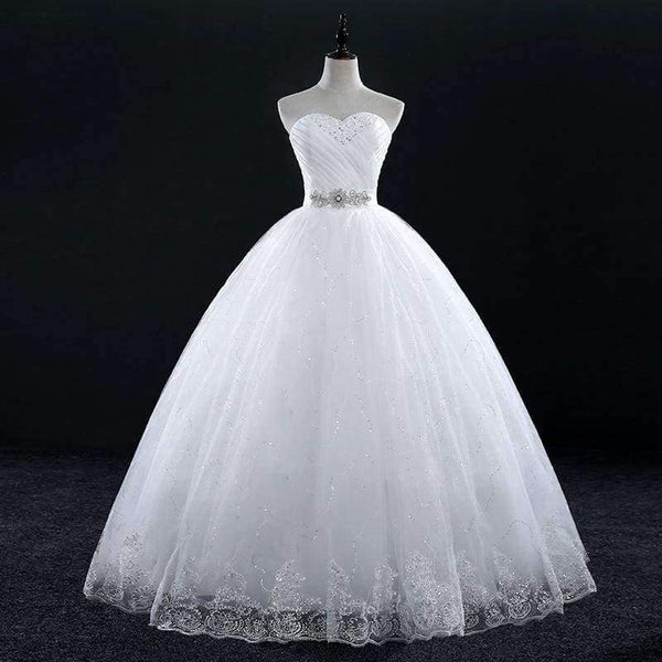 Planet Gates off white / 2 / Floor Length Vintage Lace Bridal Wedding Dresses  Customized Plus Size Princess Ball Gown Wedding Dress