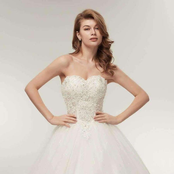 Planet Gates off white / 2 High Quality See Through Lace Up Wedding Dresses 2016 Ball Gowns Vestidos de Novia Plus Size Customized Dress FSM-001F