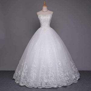 Planet Gates off white / 2 High Quality See Through Lace Up Wedding Dresses 2016 Ball Gowns Vestidos de Novia Plus Size Customized Dress FSM-001F