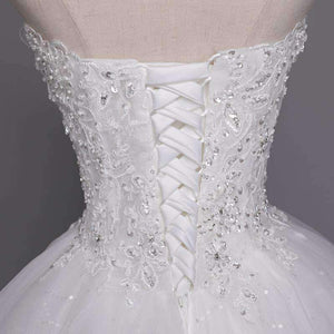 Planet Gates off white / 2 High Quality See Through Lace Up Wedding Dresses 2016 Ball Gowns Vestidos de Novia Plus Size Customized Dress FSM-001F