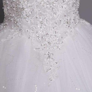 Planet Gates off white / 2 High Quality See Through Lace Up Wedding Dresses 2016 Ball Gowns Vestidos de Novia Plus Size Customized Dress FSM-001F