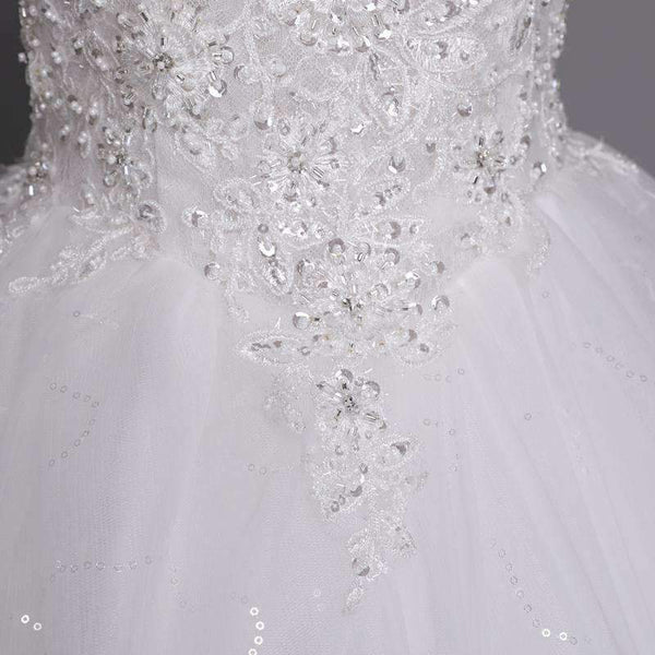 Planet Gates off white / 2 High Quality See Through Lace Up Wedding Dresses 2016 Ball Gowns Vestidos de Novia Plus Size Customized Dress FSM-001F