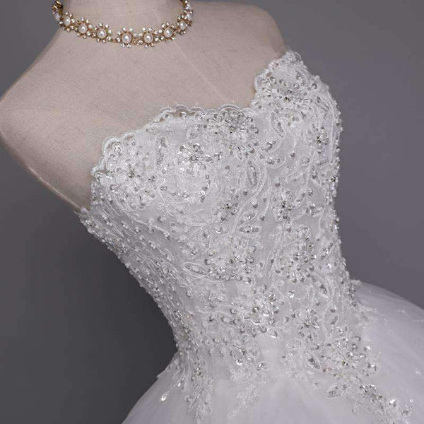 Planet Gates off white / 2 High Quality See Through Lace Up Wedding Dresses 2016 Ball Gowns Vestidos de Novia Plus Size Customized Dress FSM-001F