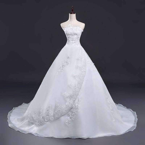 Planet Gates off white / 2 Vintage Lace Long Train Wedding Dresses  Bridal Gowns Vestidos Plus Size Bridal Dress Free Shipping FSM-117T