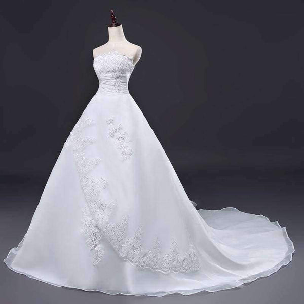 Planet Gates off white / 2 Vintage Lace Long Train Wedding Dresses  Bridal Gowns Vestidos Plus Size Bridal Dress Free Shipping FSM-117T