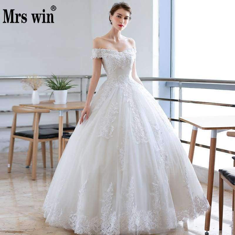 Planet Gates off white / 2 Vintage Lace Wedding Dress 2018 Simple Prinecess Vestido De Noiva Custom-made Plus Size Wedding Gowns Free Shipping