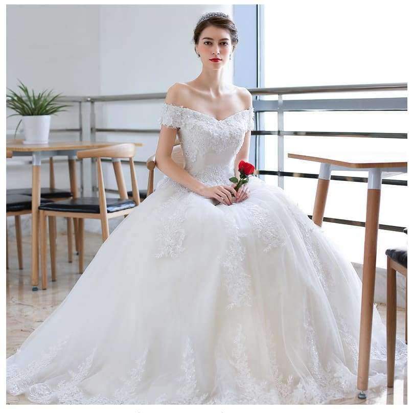 Planet Gates off white / 2 Vintage Lace Wedding Dress 2018 Simple Prinecess Vestido De Noiva Custom-made Plus Size Wedding Gowns Free Shipping