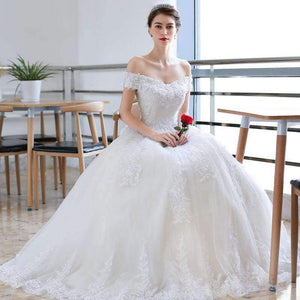 Planet Gates off white / 2 Vintage Lace Wedding Dress 2018 Simple Prinecess Vestido De Noiva Custom-made Plus Size Wedding Gowns Free Shipping