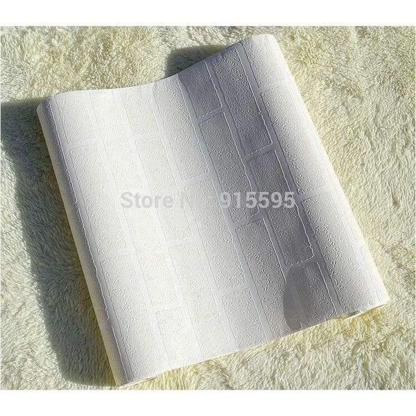 Planet Gates Off White 3D Modern Design Brick Wallpaper Roll Vinyl Wall Covering Wall Paper For Living Room Dinning Room Store Background