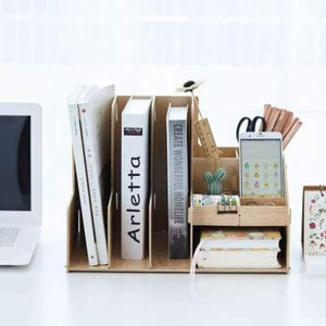 Planet Gates Office Desk Organizer DIY Document File Cabinet Multifunction Desk Accessories Storage Magazine Book Desk Shelf