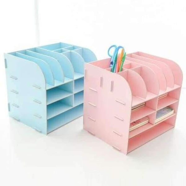 Planet Gates Office Desk Sets Multifunctional Desk Organizer Desk Accessories File Cabinet Rack Wooden Book Document Storage Box