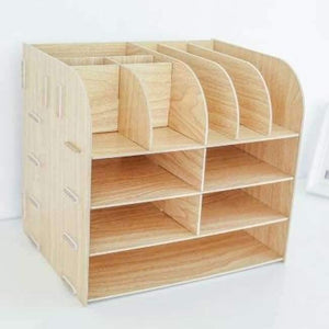 Planet Gates Office Desk Sets Multifunctional Desk Organizer Desk Accessories File Cabinet Rack Wooden Book Document Storage Box