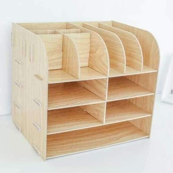 Planet Gates Office Desk Sets Multifunctional Desk Organizer Desk Accessories File Cabinet Rack Wooden Book Document Storage Box