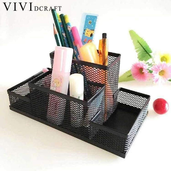 Planet Gates Office Organizer Metal Cosmetic Pencil Pen Holders Stationery Container Office Supplies Desk Accessories Pen Stand