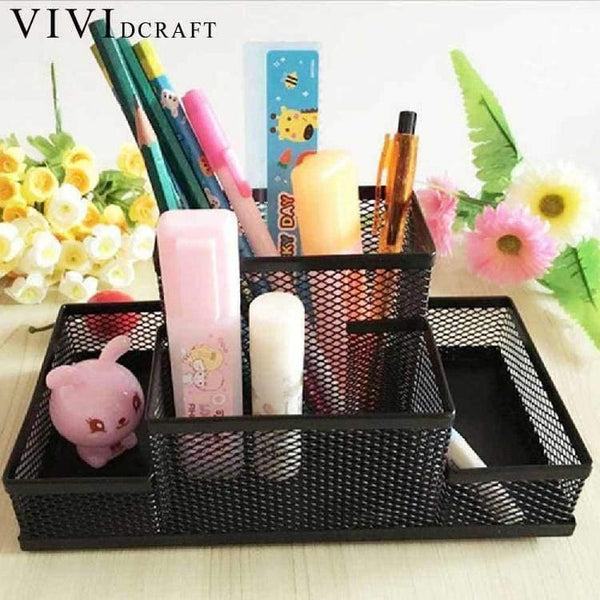 Planet Gates Office Organizer Metal Cosmetic Pencil Pen Holders Stationery Container Office Supplies Desk Accessories Pen Stand
