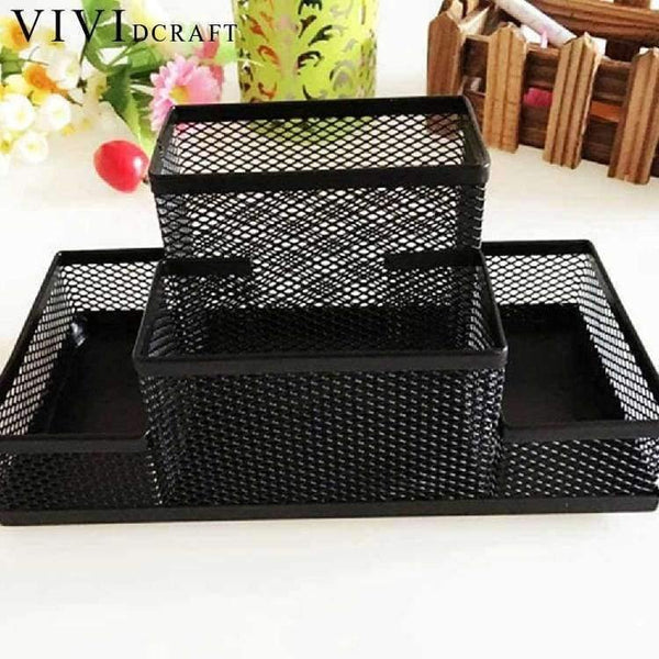 Planet Gates Office Organizer Metal Cosmetic Pencil Pen Holders Stationery Container Office Supplies Desk Accessories Pen Stand