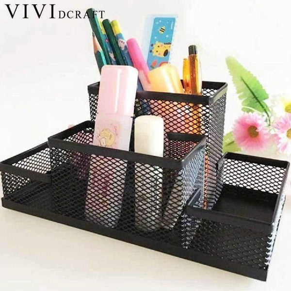 Planet Gates Office Organizer Metal Cosmetic Pencil Pen Holders Stationery Container Office Supplies Desk Accessories Pen Stand
