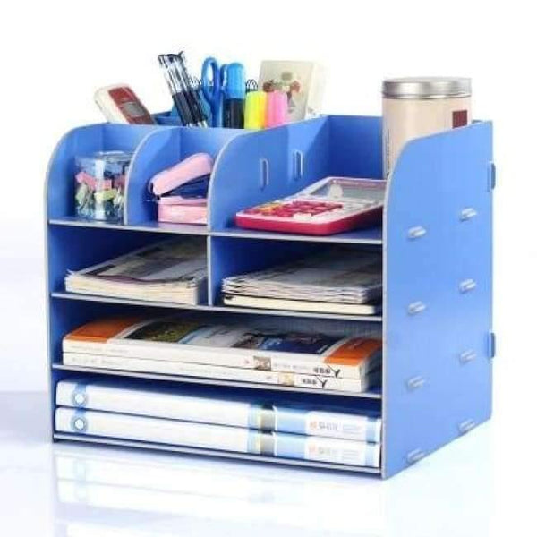 Planet Gates Office Organizer Wooden Office Desk Sets Desk File Organizer Multifunctional Office Desk Accessories Document Storage Box