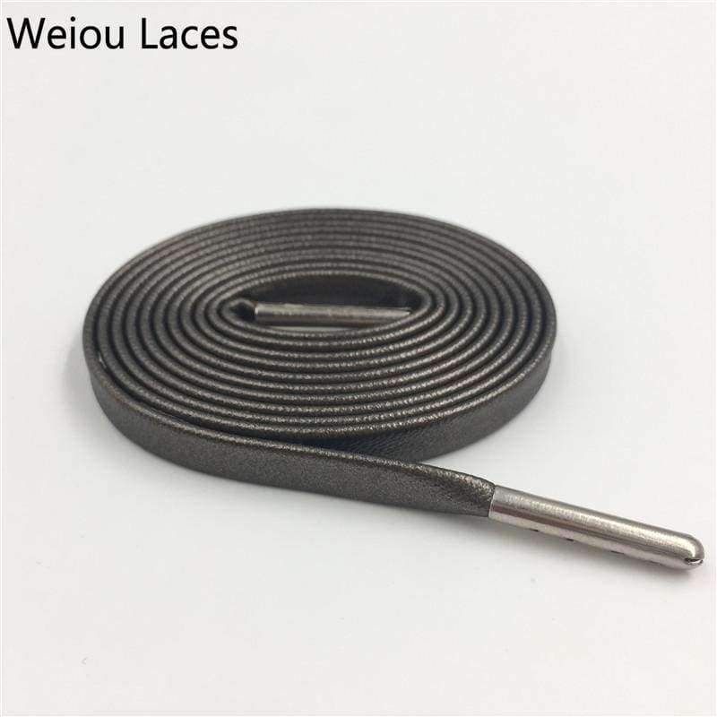 Planet Gates Official Weiou Luxury Flat Genuine Customized Sneakers Leather Shoe Laces Premium Goatskin SMOOTH Shoelaces CLEAN Shoestring