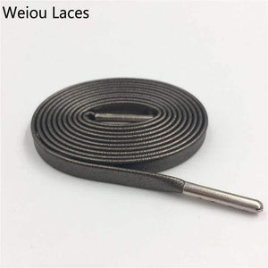 Planet Gates Official Weiou Luxury Flat Genuine Customized Sneakers Leather Shoe Laces Premium Goatskin SMOOTH Shoelaces CLEAN Shoestring