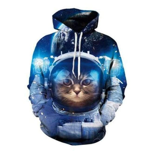 Planet Gates OHO-23 / XXXL Cute  Cat 3D Hoodies Galaxy Cats Prints Hooded Sweatshirt Cool Wolf/Lions/Tiger Hoodie Pullovers Drop Ship
