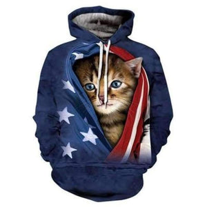 Planet Gates OHO-26 / XXXL Cute  Cat 3D Hoodies Galaxy Cats Prints Hooded Sweatshirt Cool Wolf/Lions/Tiger Hoodie Pullovers Drop Ship