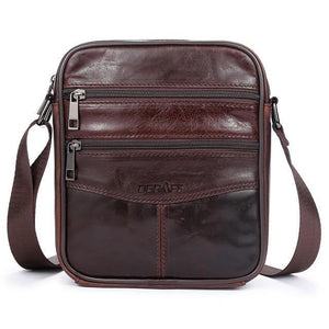 Planet Gates Oil Coffee A Genuine Leather Men Bag Casual Business Leather Mens Messenger Bag Vintage Men's Crossbody Bag bolsas male