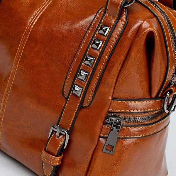 Oil Wax Leather Retro Style Handbag Luxury Handbags Women Bags Designer Mochilas