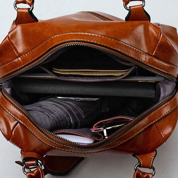 Oil Wax Leather Retro Style Handbag Luxury Handbags Women Bags Designer Mochilas