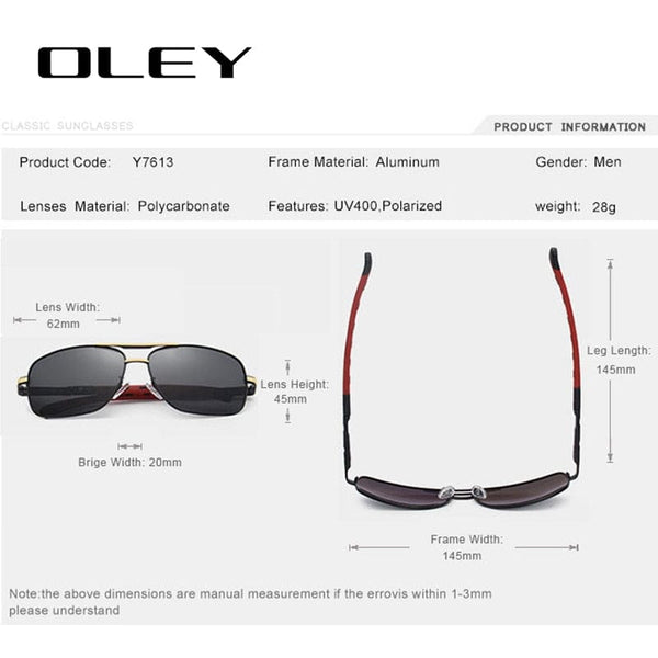 Planet Gates OLEY Brand Polarized Sunglasses Men New Fashion Eyes Protect Sun Glasses With Accessories Unisex driving goggles oculos de sol