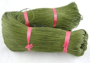 Planet Gates Olive 1mm 400m/bundle Cotton Wax Beading Cord Thread for Necklace  Bracelet Jewelry Making Findings Accessories Hot Discount