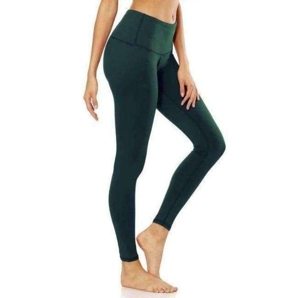 Planet Gates Olive / S Fitness Women Elastic High Waist Solid Sport Yoga Running Bodybuilding Training Plus Size 2XL Stretch Slim Tight Legging