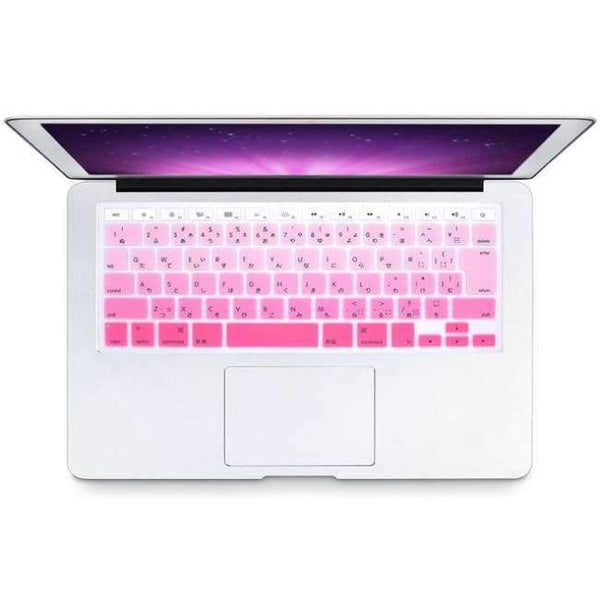 Planet Gates Ombre Pink HRH Ombre Rainbow Animal Japanese Silicone Keyboard Cover Protector Skin for Macbook Air13 Pro Retina13 15 17 Laptop Accessory