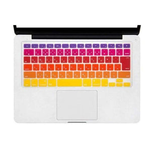 Planet Gates Ombre Yellow HRH Ombre Rainbow Animal Japanese Silicone Keyboard Cover Protector Skin for Macbook Air13 Pro Retina13 15 17 Laptop Accessory