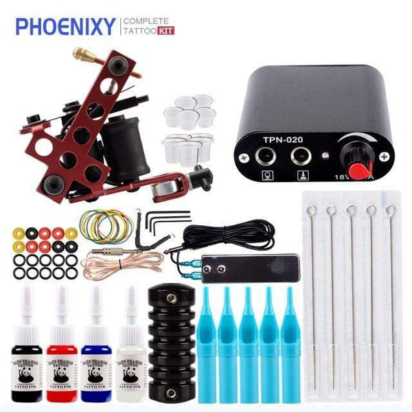 Planet Gates One Machine 4PC SetA Tattoo Kit Power Supply For Tattoo Machine Kit Pigments For Permanent Makeup Tattoo Set For Beginners Tattoo Machine Full Set