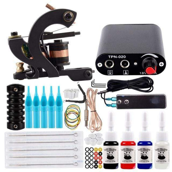 Planet Gates One Machine 4PC SetC Tattoo Kit Power Supply For Tattoo Machine Kit Pigments For Permanent Makeup Tattoo Set For Beginners Tattoo Machine Full Set