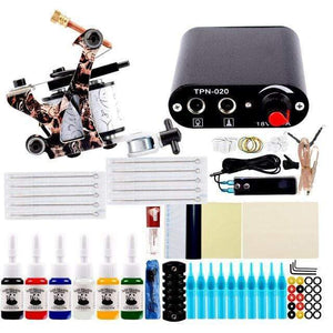 Planet Gates One Machine 6PC SetB Tattoo Kit Power Supply For Tattoo Machine Kit Pigments For Permanent Makeup Tattoo Set For Beginners Tattoo Machine Full Set