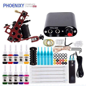 Planet Gates One Machine10PC SetA Tattoo Kit Power Supply For Tattoo Machine Kit Pigments For Permanent Makeup Tattoo Set For Beginners Tattoo Machine Full Set