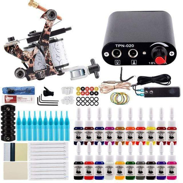 Planet Gates One Machine20PC SetB Tattoo Kit Power Supply For Tattoo Machine Kit Pigments For Permanent Makeup Tattoo Set For Beginners Tattoo Machine Full Set