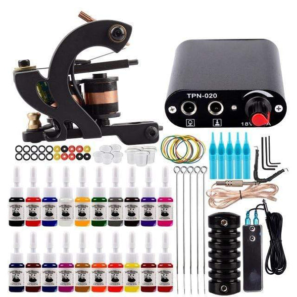 Planet Gates One Machine20PC SetC Tattoo Kit Power Supply For Tattoo Machine Kit Pigments For Permanent Makeup Tattoo Set For Beginners Tattoo Machine Full Set