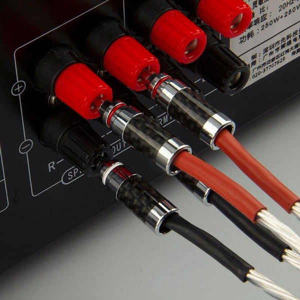 Planet Gates One Pair  HIFI Silver-plated Speaker Cable High-end 5N OCC Speaker Wire For Hi-fi Systems Y Plug Banana plug Speaker Cable