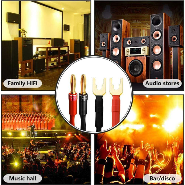 Planet Gates One pair YYTCG HiFi audio speaker cable high quality Pure copper diy speaker wire with banana plug Y plug