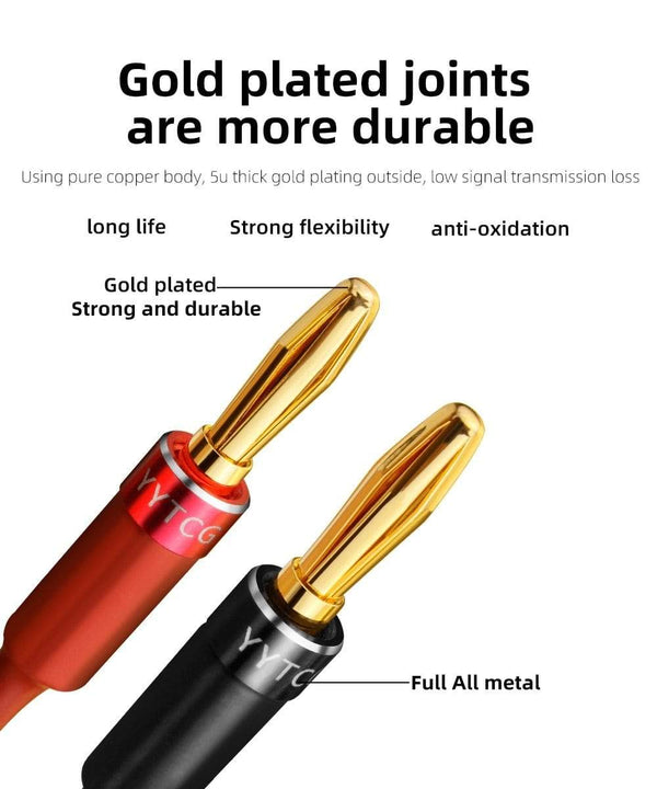 Planet Gates One pair YYTCG HiFi audio speaker cable high quality Pure copper diy speaker wire with banana plug Y plug