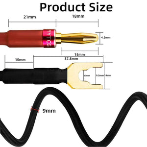 Planet Gates One pair YYTCG HiFi audio speaker cable high quality Pure copper diy speaker wire with banana plug Y plug